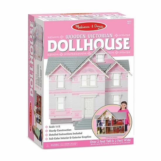 Melissa & Doug Classic Heirloom Victorian Wooden Dollhouse - Image 7