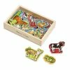 Melissa & Doug Magnetic Wooden Animals Set