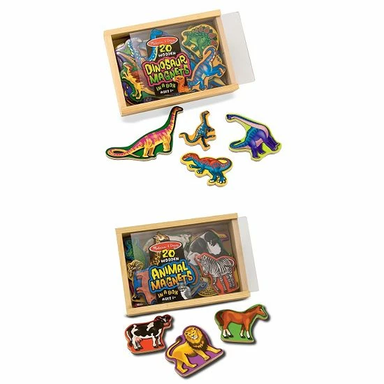 Melissa & Doug Animal & Dinosaur Magnets Bundle