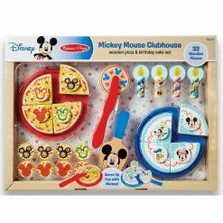 Disney's Mickey Mouse Wooden Pizza & Birthday Cake Set By Melissa & Doug