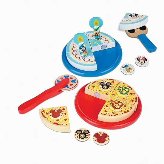 Disney's Mickey Mouse Wooden Pizza & Birthday Cake Set By Melissa & Doug - Image 2