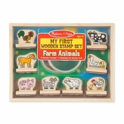 Melissa & Doug My First Wooden Stamp Farm Animals Set