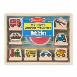 Melissa & Doug My First Wooden Stamp Vehicles Set