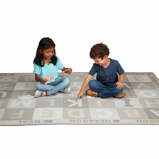 Melissa & Doug Jumbo ABC-123 Neutral Rug - Image 3
