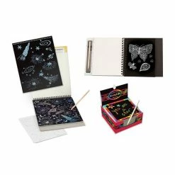 Melissa & Doug Sketch Pad, Doodle Pad & Notes Scratch Art Bundle
