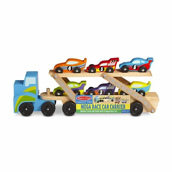 Melissa & Doug Race Car Carrier Truck - Image 6