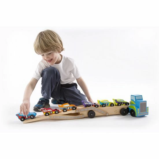 Melissa & Doug Race Car Carrier Truck - Image 7