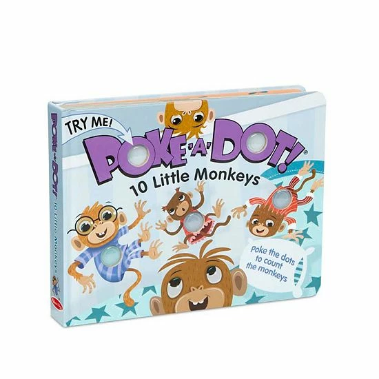 Melissa & Doug Children's Book - Poke-a-Dot: 10 Little Monkeys