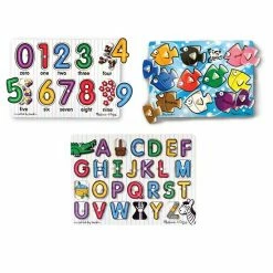Melissa & Doug Classic 3-pk. Peg Puzzle Set