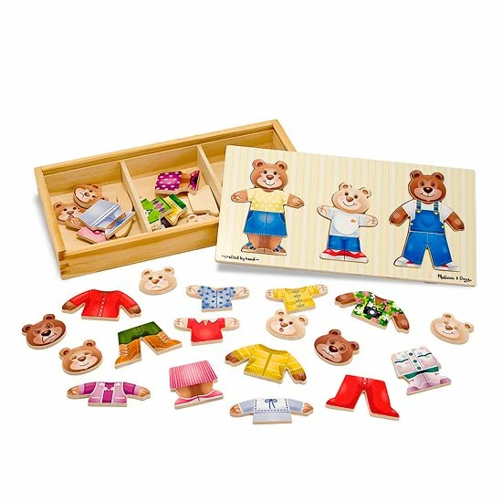Melissa & Doug Wooden Bear Family Dress-Up