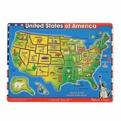 Melissa & Doug USA Map Sounds Wood Puzzle
