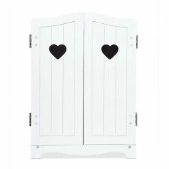 Melissa & Doug Mine To Love Wooden Play Armoire Closet For Dolls, Stuffed Animals - White