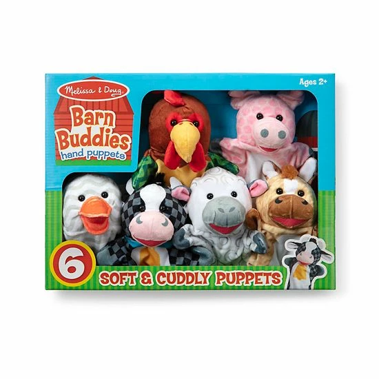 Melissa & Doug Barn Buddies Hand Puppets Set - Image 2