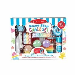 Melissa & Doug 33-Piece Sweet Shop Multi-Colored Chalk And Holders Play Set