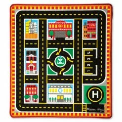 Melissa & Doug Round The City Rescue Rug & Vehicle Set