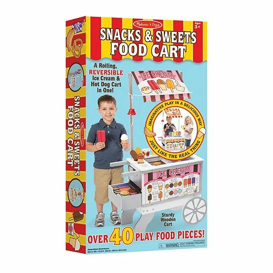 Melissa & Doug Snacks & Sweets Food Cart - Image 6