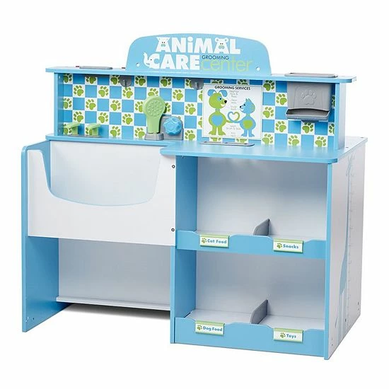 Melissa & Doug Animal Care Veterinarian And Groomer Wooden Activity Center