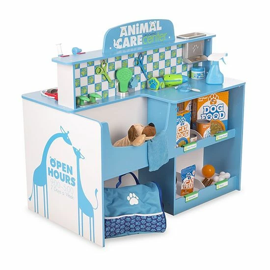 Melissa & Doug Animal Care Veterinarian And Groomer Wooden Activity Center - Image 3