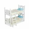 Melissa & Doug Mine To Love Wooden Play Bunk Bed For Dolls, Stuffed Animals - White