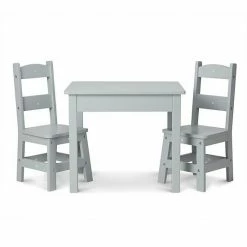 Melissa & Doug Wooden Table & 2 Chairs Set