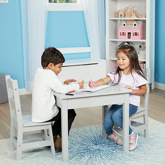 Melissa & Doug Wooden Table & 2 Chairs Set - Image 2