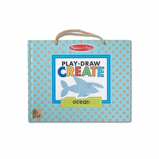 Melissa & Doug Natural Play: Play, Draw, Create Reusable Drawing & Magnet Kit - Ocean