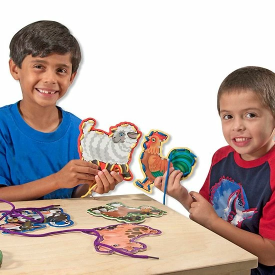 Melissa & Doug Farm Animals Lace And Trace Panels - Image 2