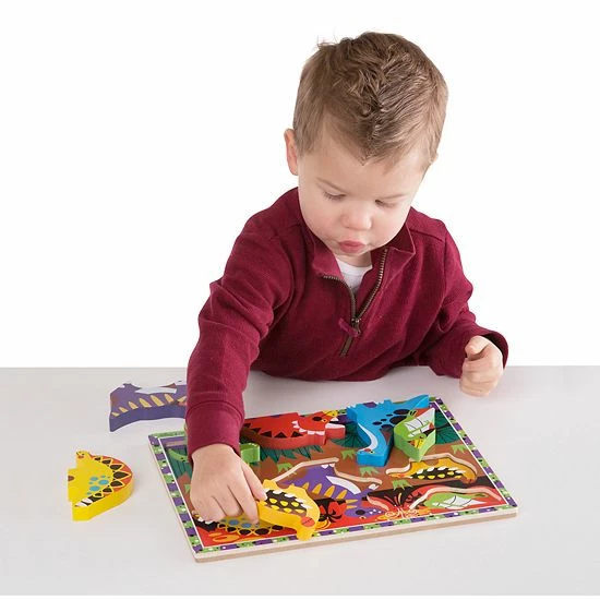 Melissa & Doug Dinosaurs Chunky Puzzle - Image 2