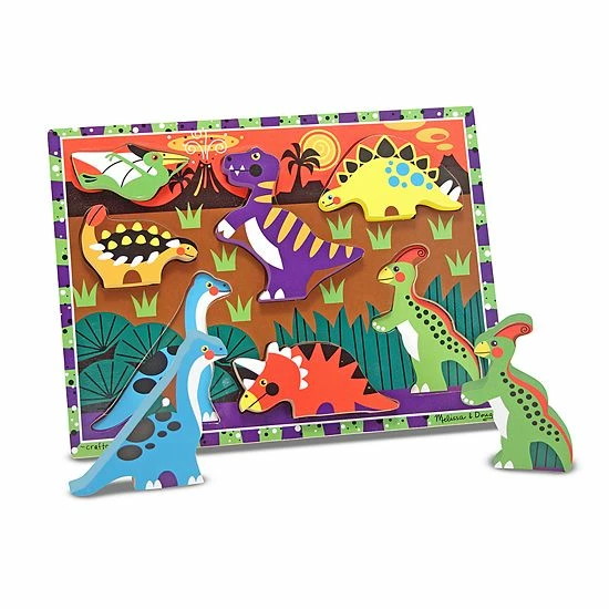 Melissa & Doug Dinosaurs Chunky Puzzle - Image 3