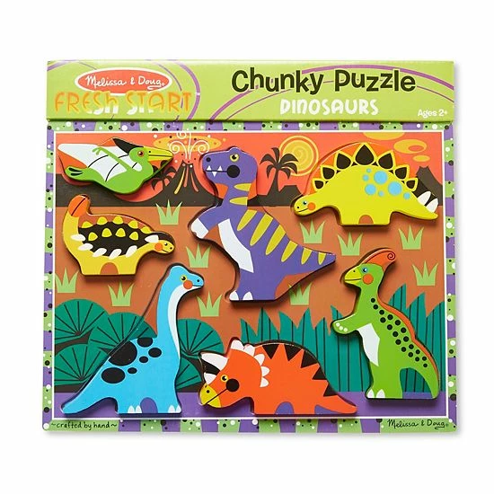 Melissa & Doug Dinosaurs Chunky Puzzle - Image 5