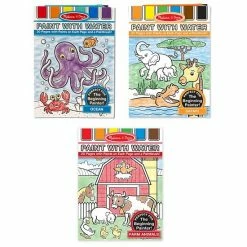 Melissa & Doug Paint With Water Bundle - Farm, Ocean & Safari