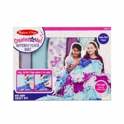 Melissa & Doug Created By Me! Butterfly Fleece Quilt No-Sew Craft Kit