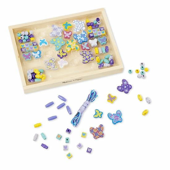 Melissa & Doug Butterfly Friends Wooden Bead Set - Image 5