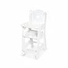 Melissa & Doug Mine To Love Wooden Play High Chair For Dolls, Stuffed Animals - White
