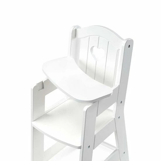 Melissa & Doug Mine To Love Wooden Play High Chair For Dolls, Stuffed Animals - White - Image 5