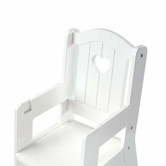 Melissa & Doug Mine To Love Wooden Play High Chair For Dolls, Stuffed Animals - White - Image 6