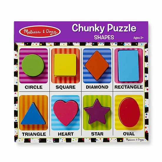 Melissa & Doug Shapes Chunky Puzzle - Image 4