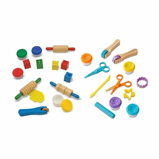 Melissa & Doug Shape, Model, Mold, Cut, Sculpt & Stamp Clay Activity Set - Image 2