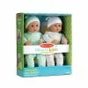 Melissa & Doug Mine To Love Twins Sebastian & Sofia 15" Medium Skin-Tone Boy And Girl Baby Dolls With Rompers, Caps, Pacifiers