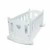 Melissa & Doug Mine To Love Wooden Play Cradle For Dolls, Stuffed Animals - White
