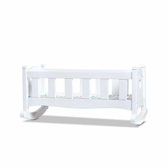 Melissa & Doug Mine To Love Wooden Play Cradle For Dolls, Stuffed Animals - White - Image 5