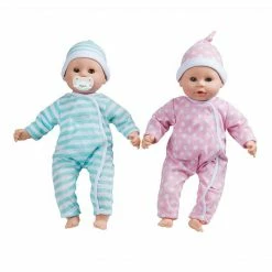 Melissa & Doug Mine To Love Twins Luke & Lucy 15 In. Boy And Girl Baby Dolls With Rompers, Caps, Pacifiers