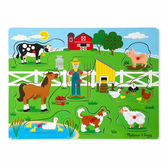 Melissa & Doug Old MacDonald's Farm Sound Puzzle - Image 2