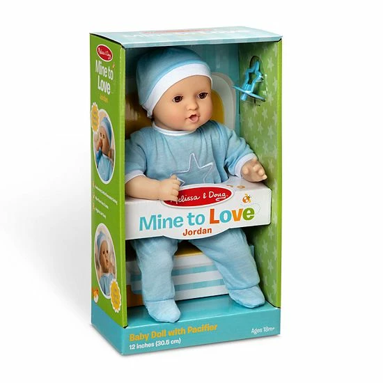 Melissa & Doug Mine To Love Jordan 12 Inch Baby Doll - Image 5