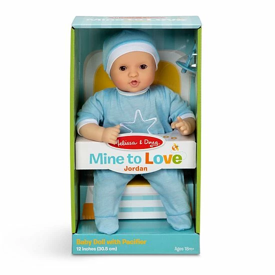 Melissa & Doug Mine To Love Jordan 12 Inch Baby Doll - Image 6